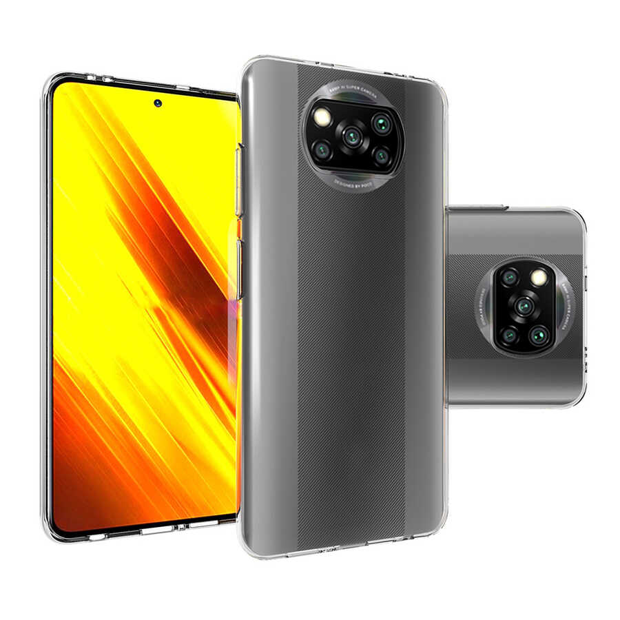 Xiaomi Poco X3 Kılıf NXXA Süper Silikon Kapak-Renksiz