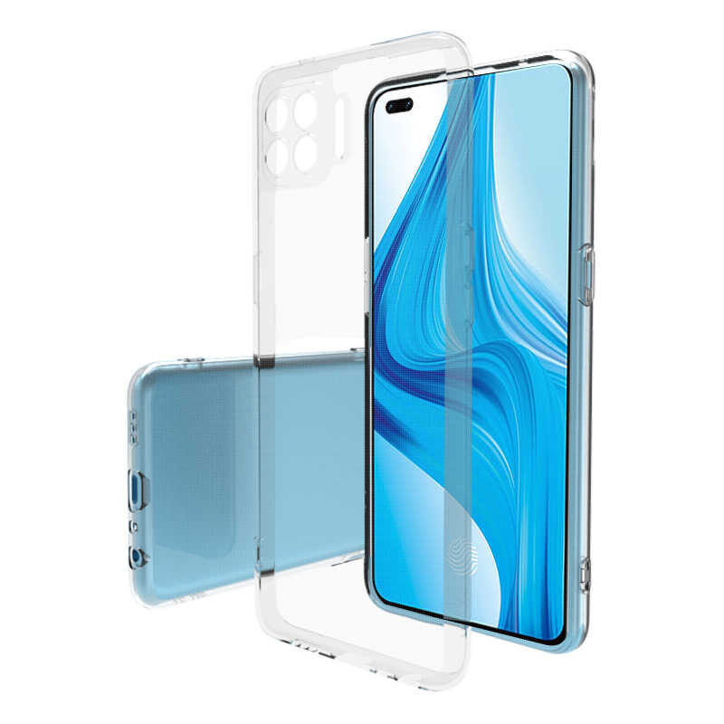 Oppo Reno 4 Lite Kılıf NXXA Süper Silikon Kapak-Renksiz