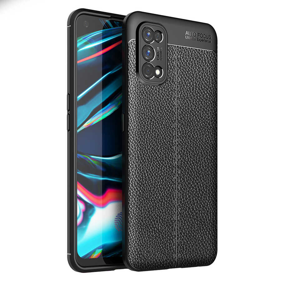 Realme 7 Pro Kılıf NXXA Niss Silikon Kapak-Siyah