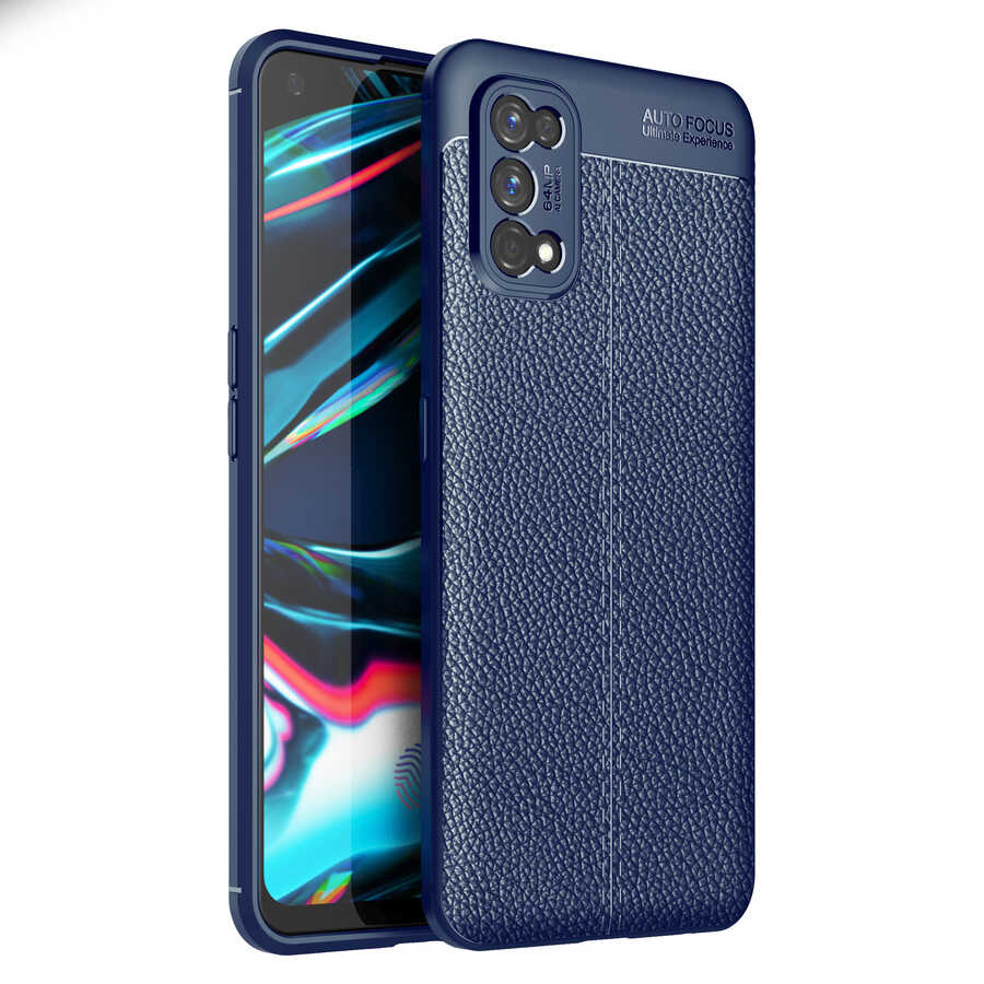 Realme 7 Pro Kılıf NXXA Niss Silikon Kapak-Lacivert