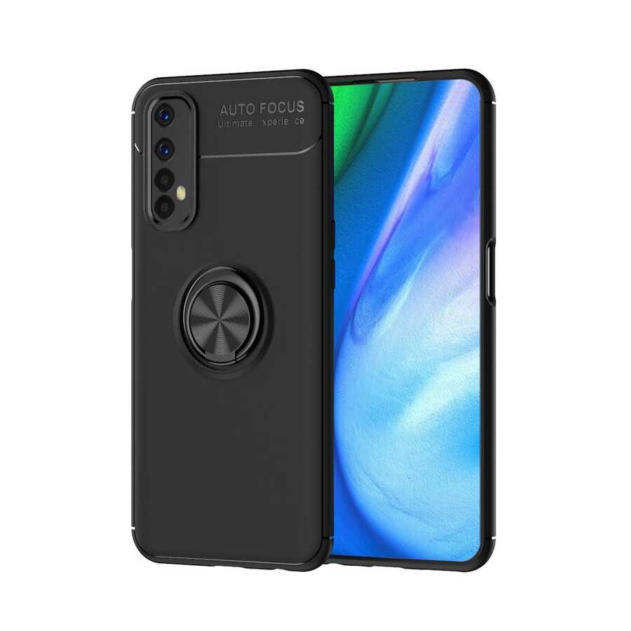 Realme 7 Kılıf NXXA Ravel Silikon Kapak-Siyah
