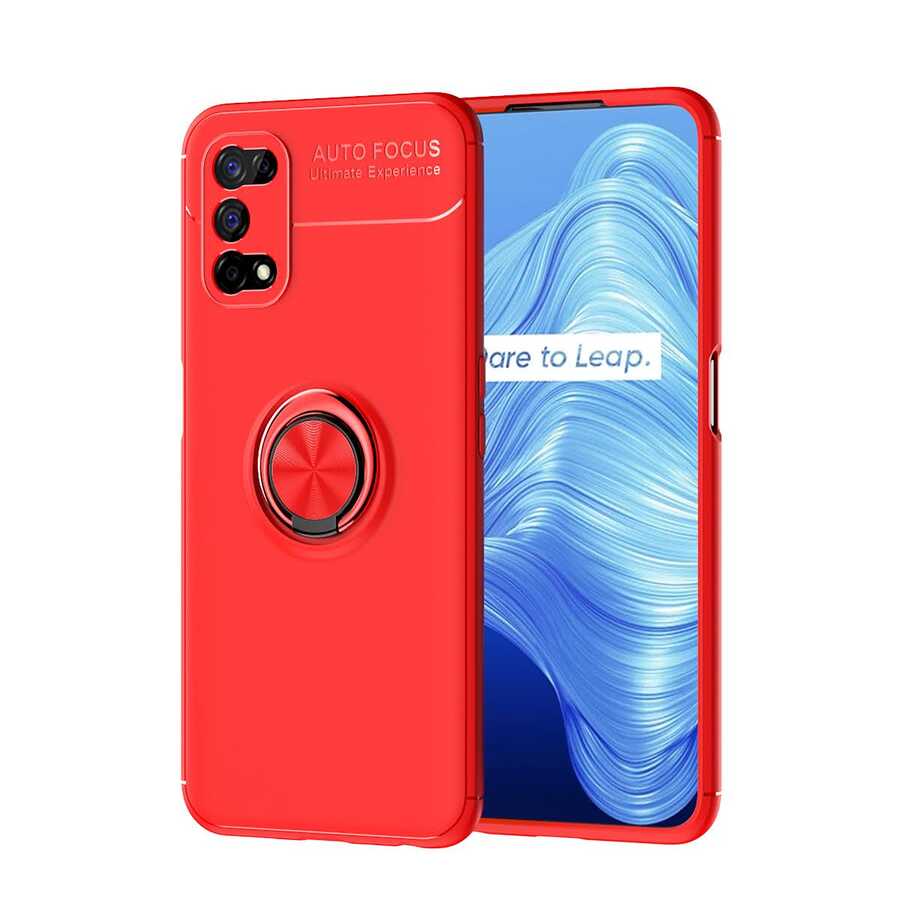 Realme 7 Pro Kılıf NXXA Ravel Silikon Kapak-Kırmızı