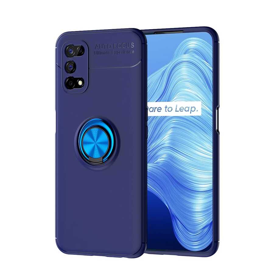 Realme 7 Pro Kılıf NXXA Ravel Silikon Kapak-Mavi
