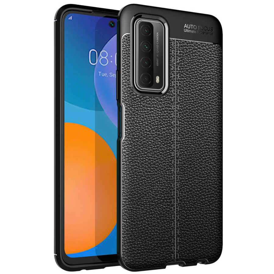 Huawei P Smart 2021 Kılıf NXXA Niss Silikon Kapak-Siyah