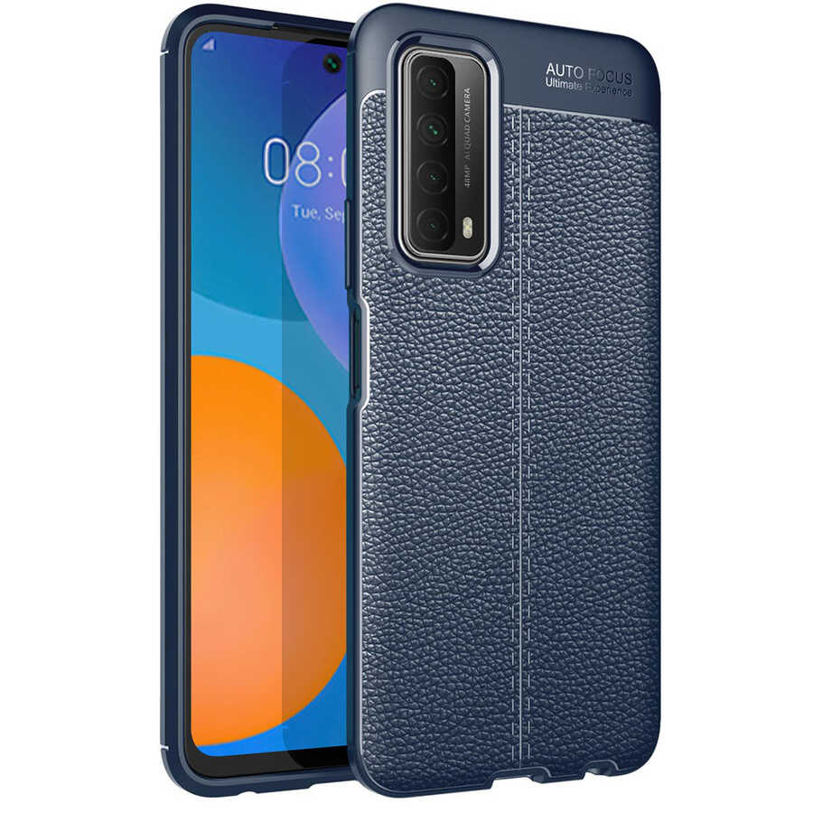 Huawei P Smart 2021 Kılıf NXXA Niss Silikon Kapak-Lacivert