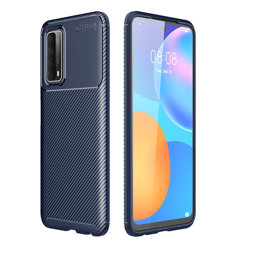 Huawei P Smart 2021 Kılıf NXXA Negro Silikon Kapak-Lacivert