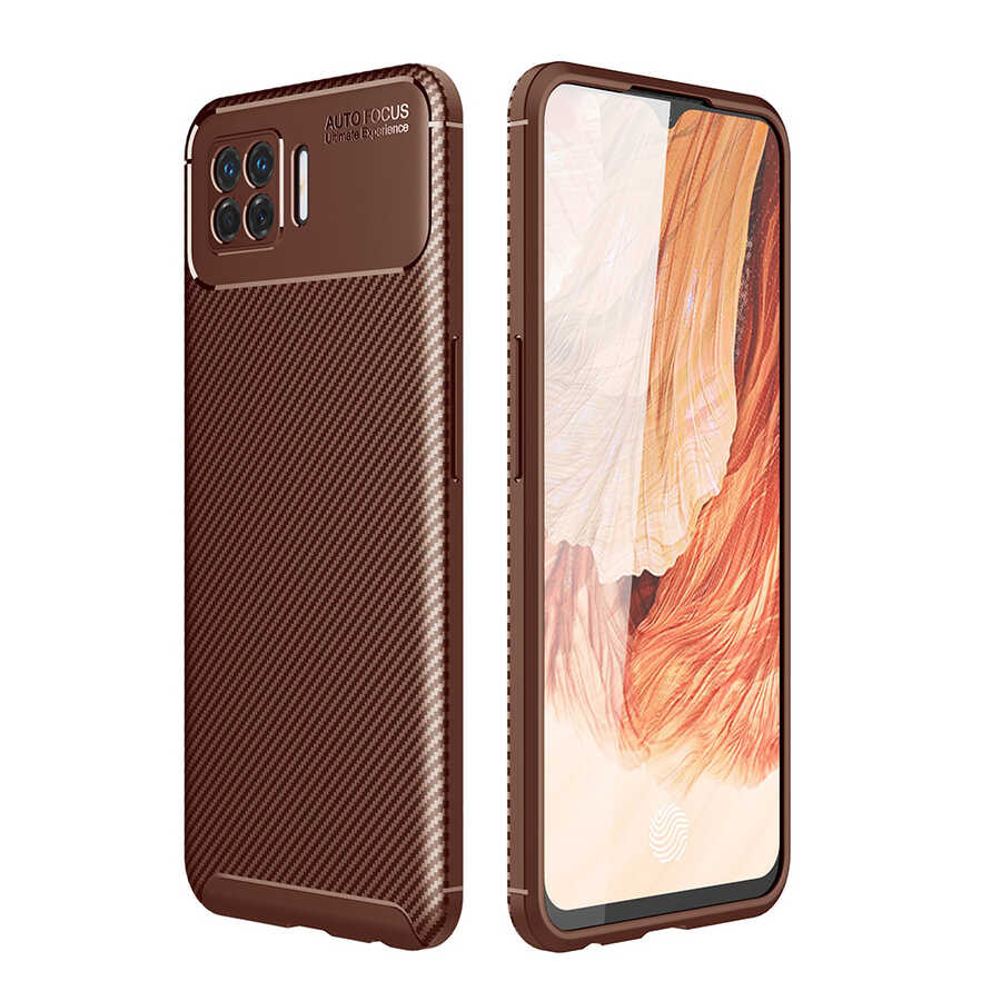 Oppo A73 Kılıf NXXA Negro Silikon Kapak-Kahverengi