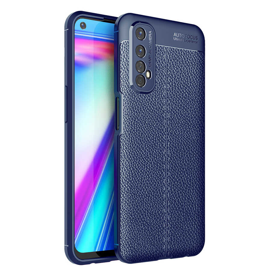 Realme 7 Kılıf NXXA Niss Silikon Kapak-Lacivert