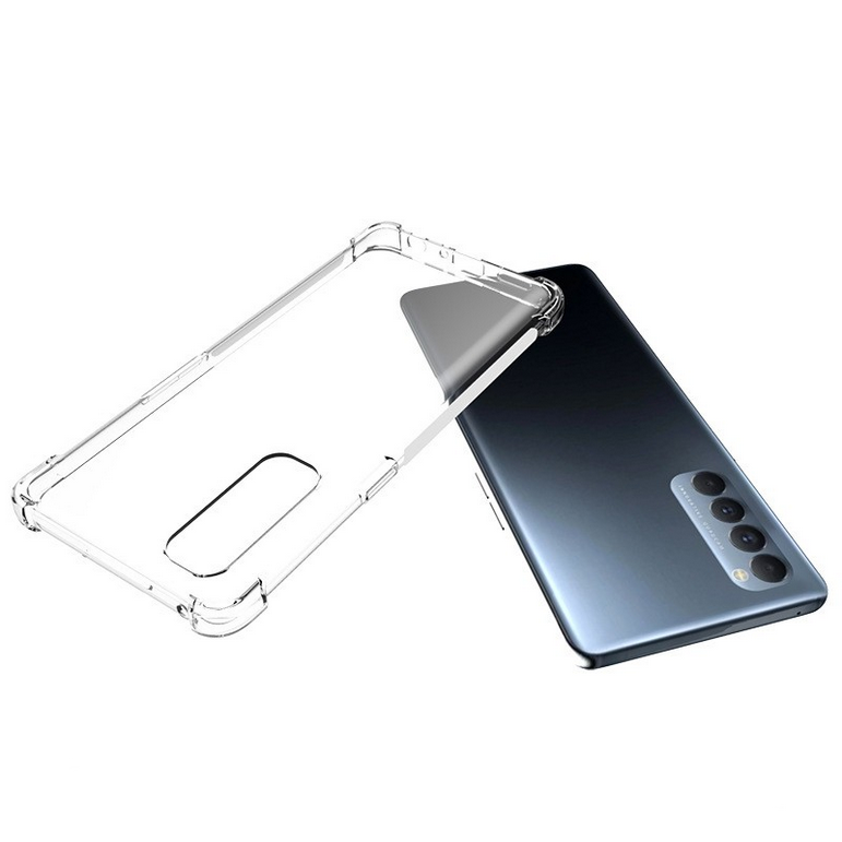 Oppo Reno 4 Pro Kılıf NXXA Nitro Anti Shock Silikon-Renksiz