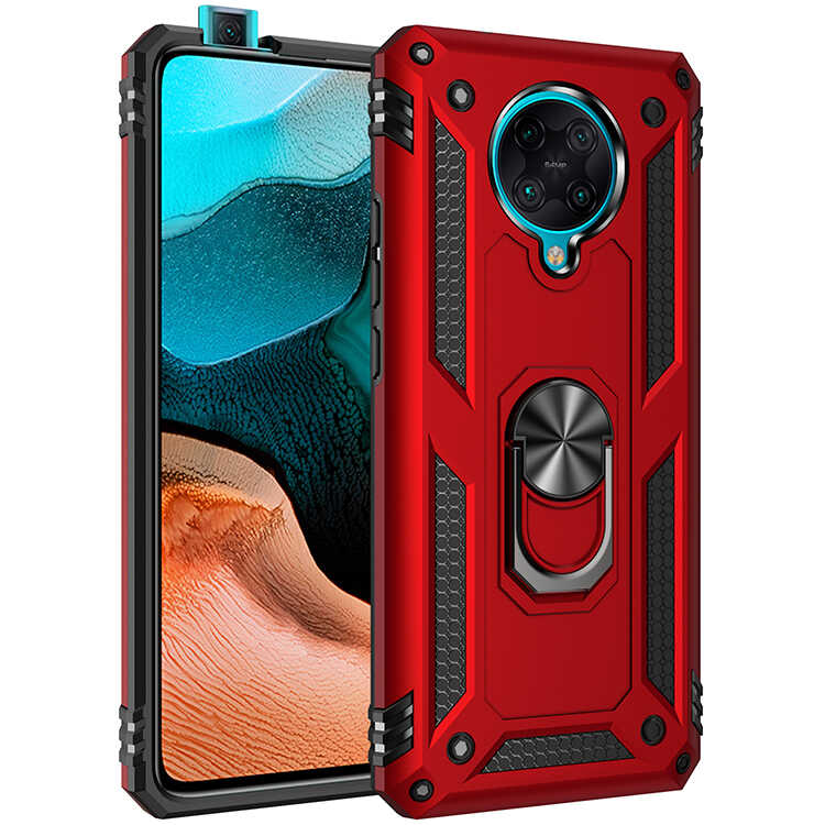 Xiaomi Poco F2 Pro Kılıf NXXA Vega Kapak-Kırmızı