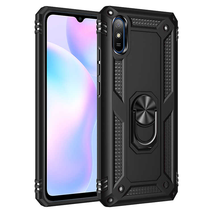 Xiaomi Redmi 9A Kılıf NXXA Vega Kapak-Siyah