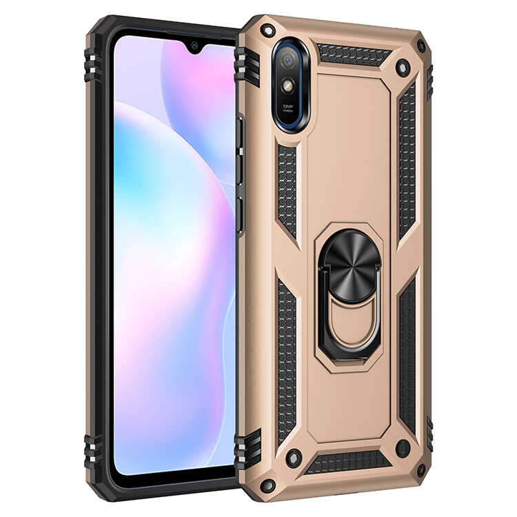Xiaomi Redmi 9A Kılıf NXXA Vega Kapak-Gold