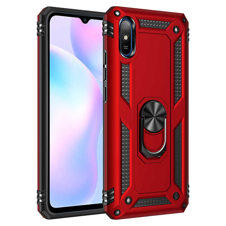 Xiaomi Redmi 9A Kılıf NXXA Vega Kapak-Kırmızı
