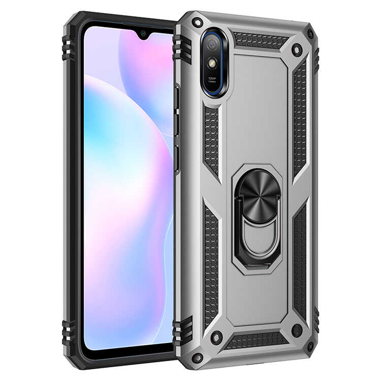 Xiaomi Redmi 9A Kılıf NXXA Vega Kapak-Gri