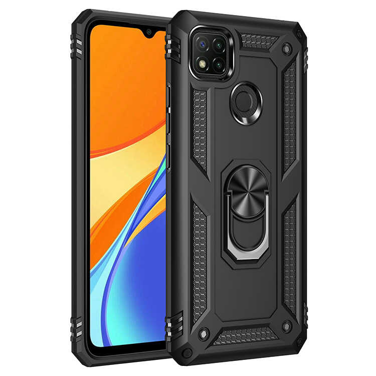 Xiaomi Redmi 9C Kılıf NXXA Vega Kapak-Siyah