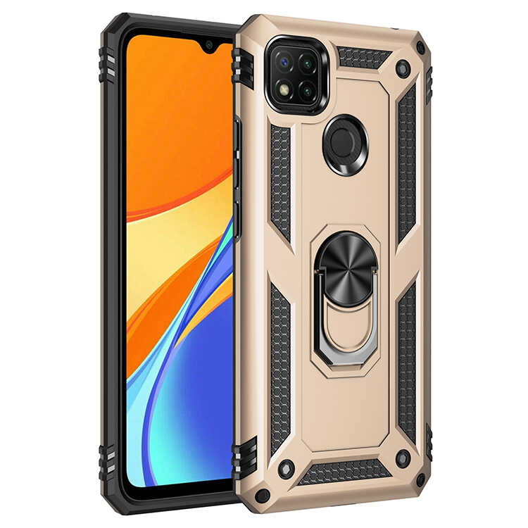 Xiaomi Redmi 9C Kılıf NXXA Vega Kapak-Gold