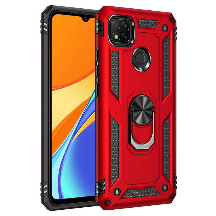 Xiaomi Redmi 9C Kılıf NXXA Vega Kapak-Kırmızı
