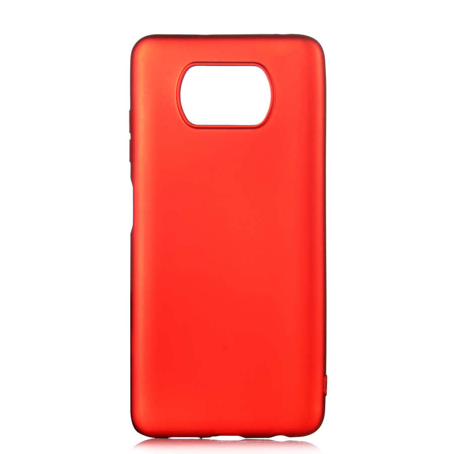 Xiaomi Poco X3 Kılıf NXXA Premier Silikon Kapak-Kırmızı