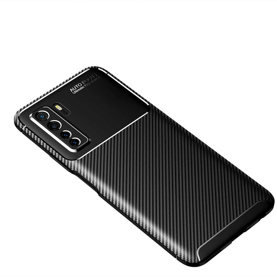 Huawei P40 Lite 5G Kılıf NXXA Negro Silikon Kapak-Siyah