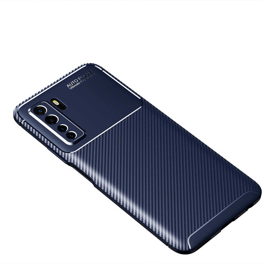Huawei P40 Lite 5G Kılıf NXXA Negro Silikon Kapak-Lacivert