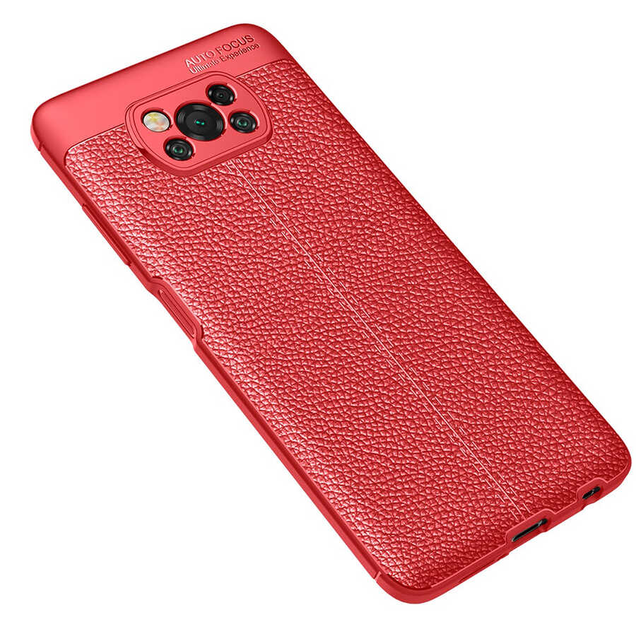 Xiaomi Poco X3 Kılıf NXXA Niss Silikon Kapak-Kırmızı