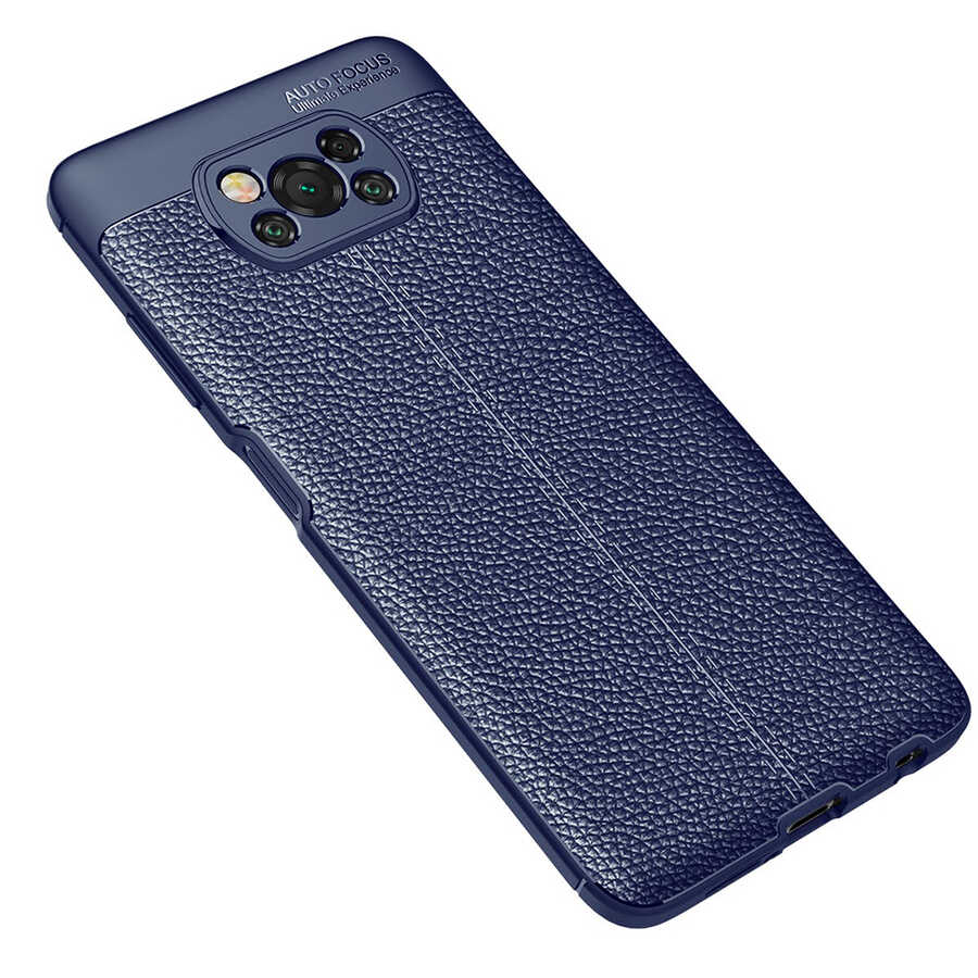 Xiaomi Poco X3 Kılıf NXXA Niss Silikon Kapak-Lacivert