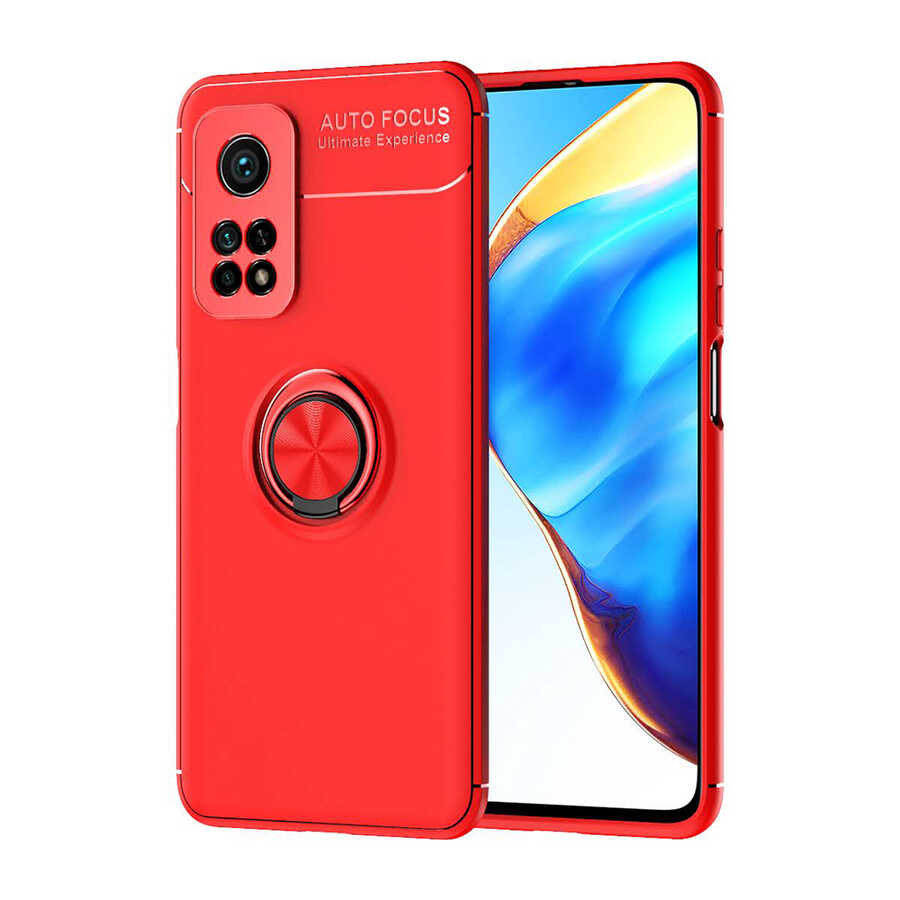 Xiaomi Mi 10T 5G Kılıf NXXA Ravel Silikon Kapak-Kırmızı