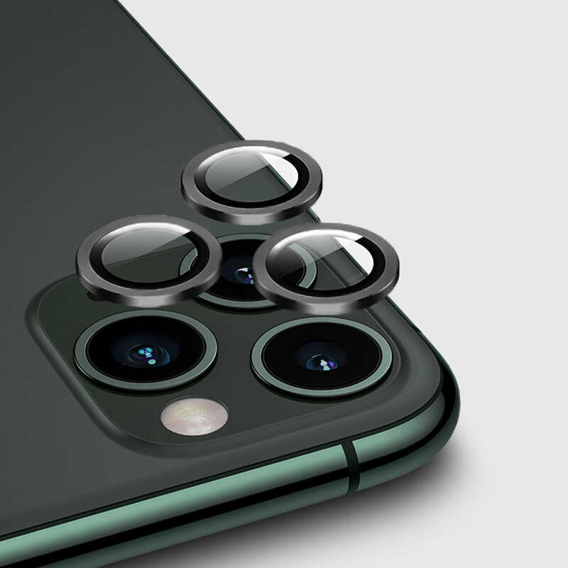 iPhone 12 Pro Max Uyumlu NXXA CL-02 Kamera Lens Koruyucu-Gri
