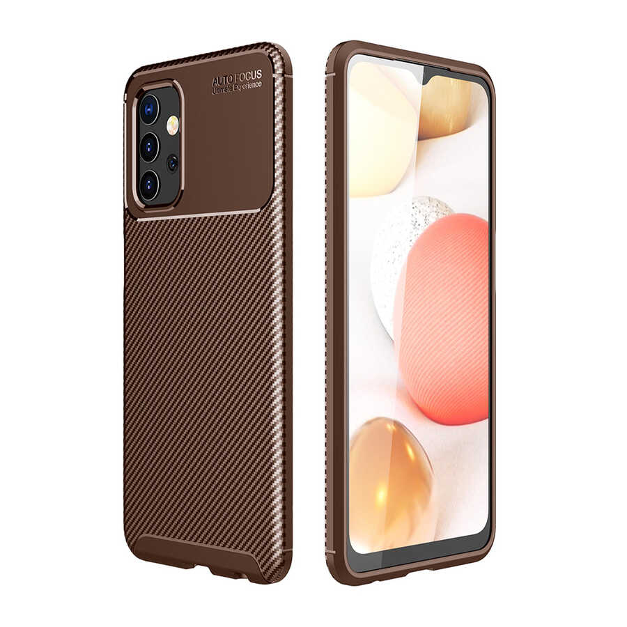 Galaxy A32 5G Kılıf NXXA Negro Silikon Kapak-Kahverengi