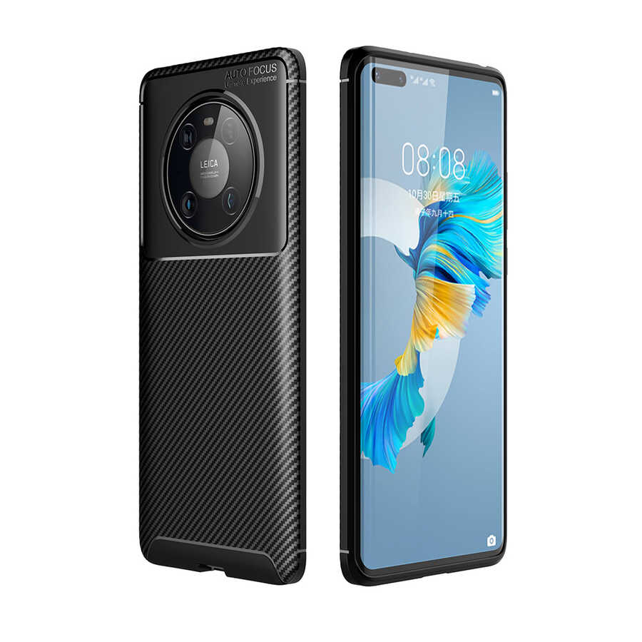 Huawei Mate 40 Pro Kılıf NXXA Negro Silikon Kapak-Siyah