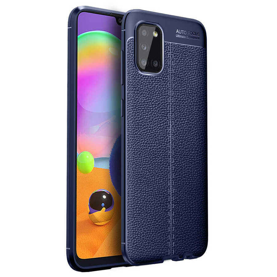 Galaxy A02S Kılıf NXXA Niss Silikon Kapak-Lacivert