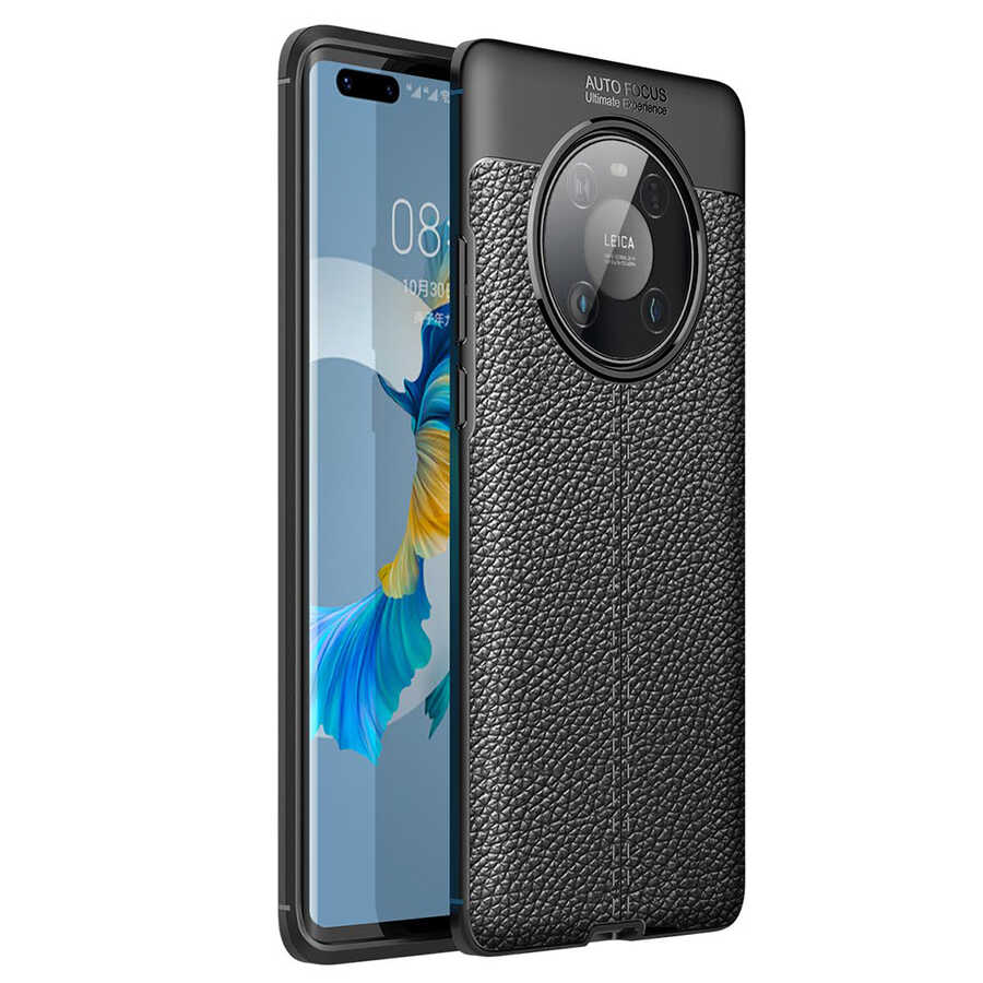 Huawei Mate 40 Pro Kılıf NXXA Niss Silikon Kapak-Siyah