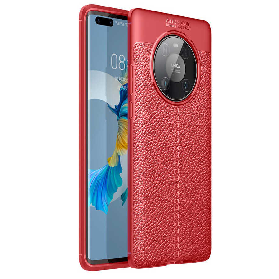Huawei Mate 40 Pro Kılıf NXXA Niss Silikon Kapak-Kırmızı