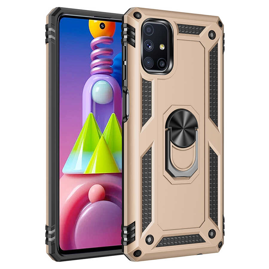 Galaxy M51 Kılıf NXXA Vega Kapak-Gold