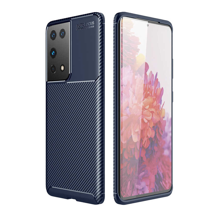 Galaxy S21 Ultra Kılıf NXXA Negro Silikon Kapak-Lacivert