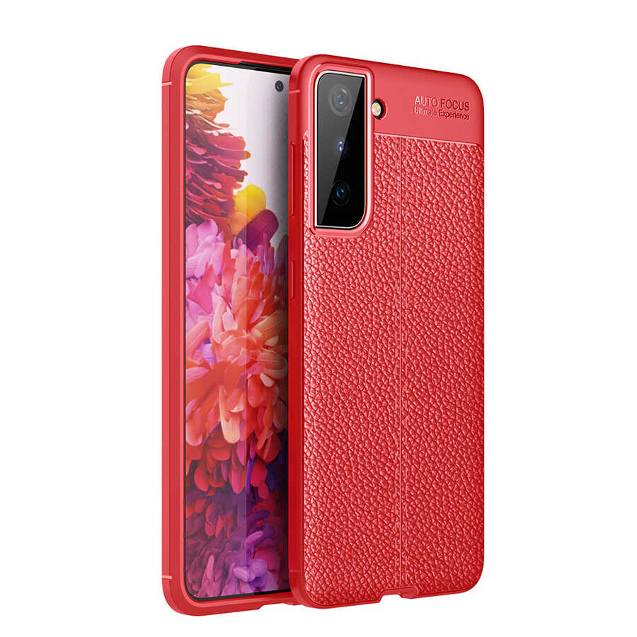 Galaxy S21 Plus Kılıf NXXA Niss Silikon Kapak-Kırmızı