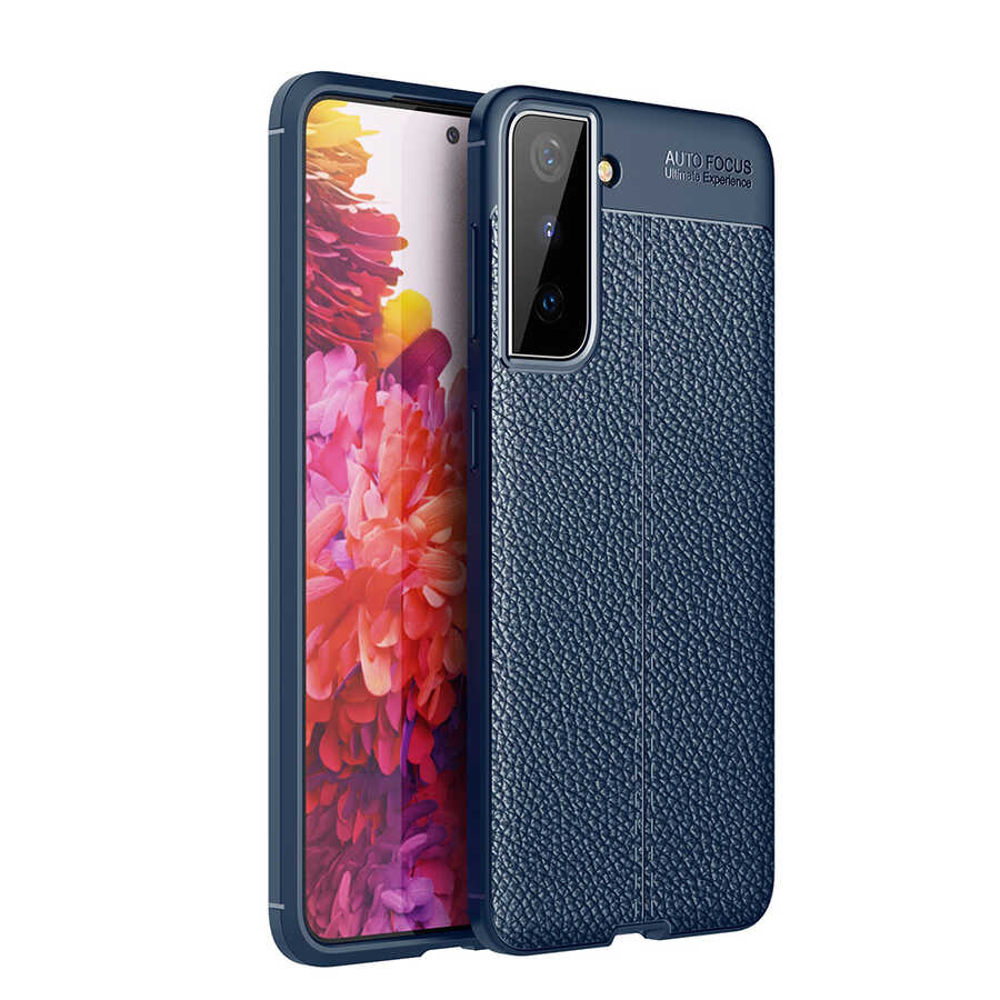 Galaxy S21 Plus Kılıf NXXA Niss Silikon Kapak-Lacivert