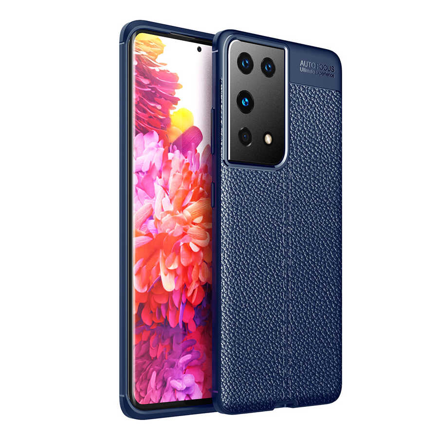 Galaxy S21 Ultra Kılıf NXXA Niss Silikon Kapak-Lacivert