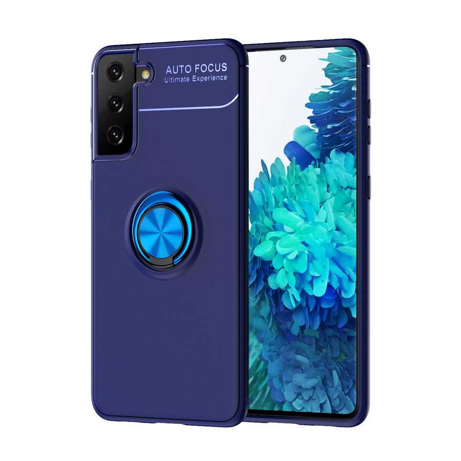 Galaxy S21 Plus Kılıf NXXA Ravel Silikon Kapak-Mavi
