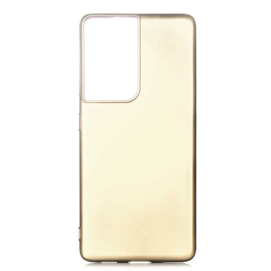 Galaxy S21 Ultra Kılıf NXXA Premier Silikon Kapak-Gold