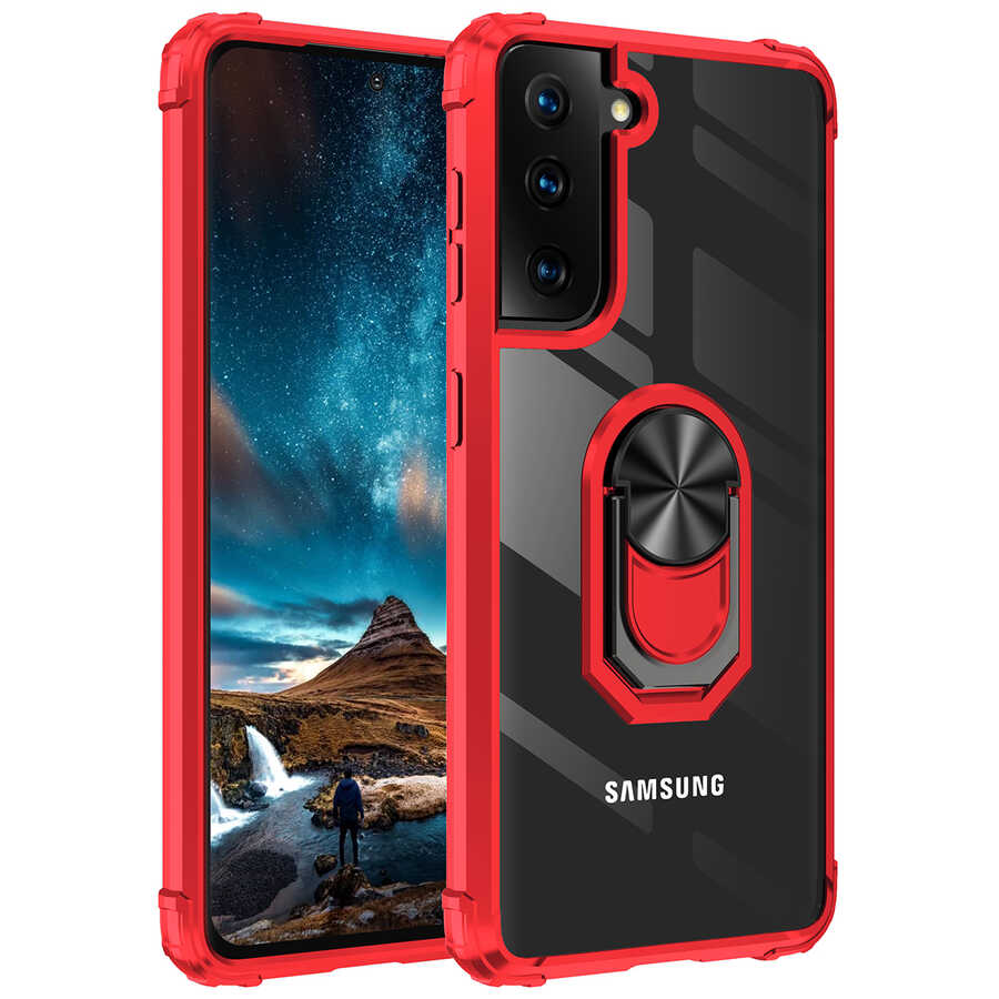 Galaxy S21 Plus Kılıf NXXA Mola Kapak-Kırmızı
