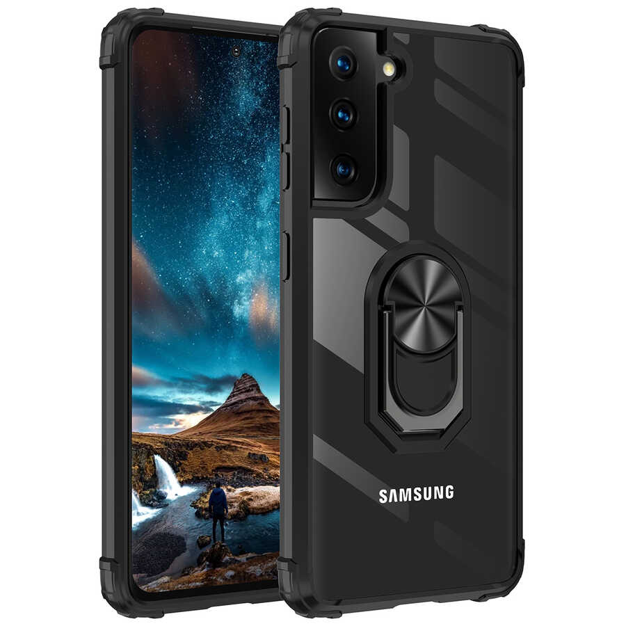 Galaxy S21 Plus Kılıf NXXA Mola Kapak-Siyah