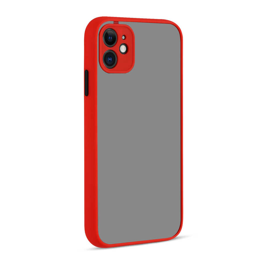 iPhone 12 Uyumlu NXXA Hux Kapak-Kırmızı