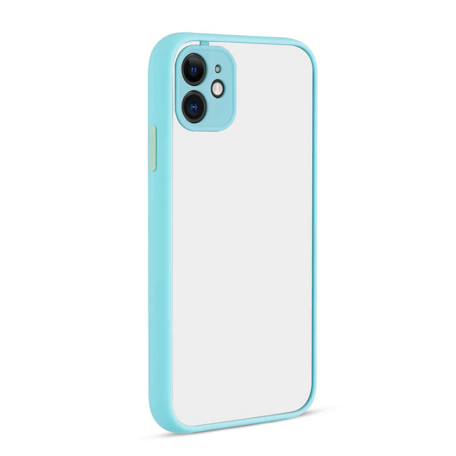 iPhone 12 Uyumlu NXXA Hux Kapak-Turkuaz