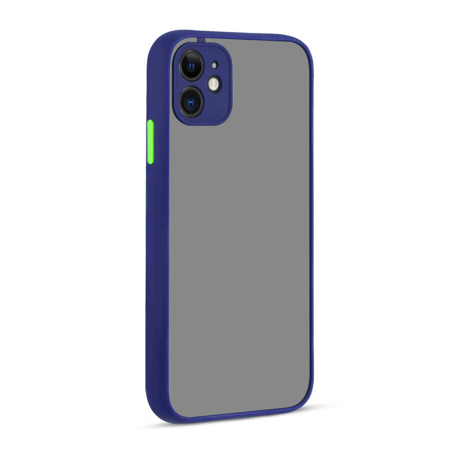iPhone 12 Uyumlu NXXA Hux Kapak-Lacivert