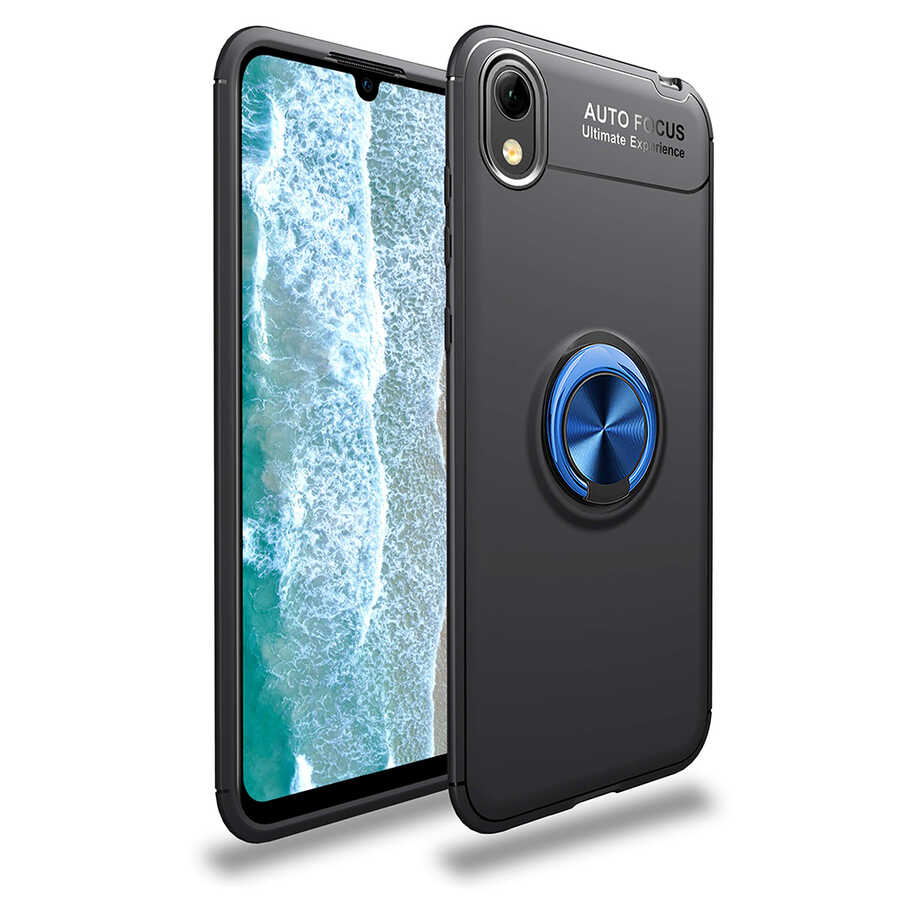 Huawei Y5 2019 Kılıf NXXA Ravel Silikon Kapak-Siyah-Mavi