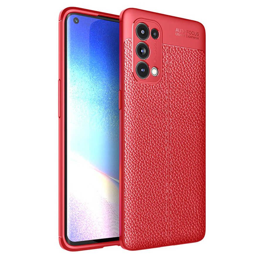 Oppo Reno 5 Pro 5G Kılıf NXXA Niss Silikon Kapak-Kırmızı