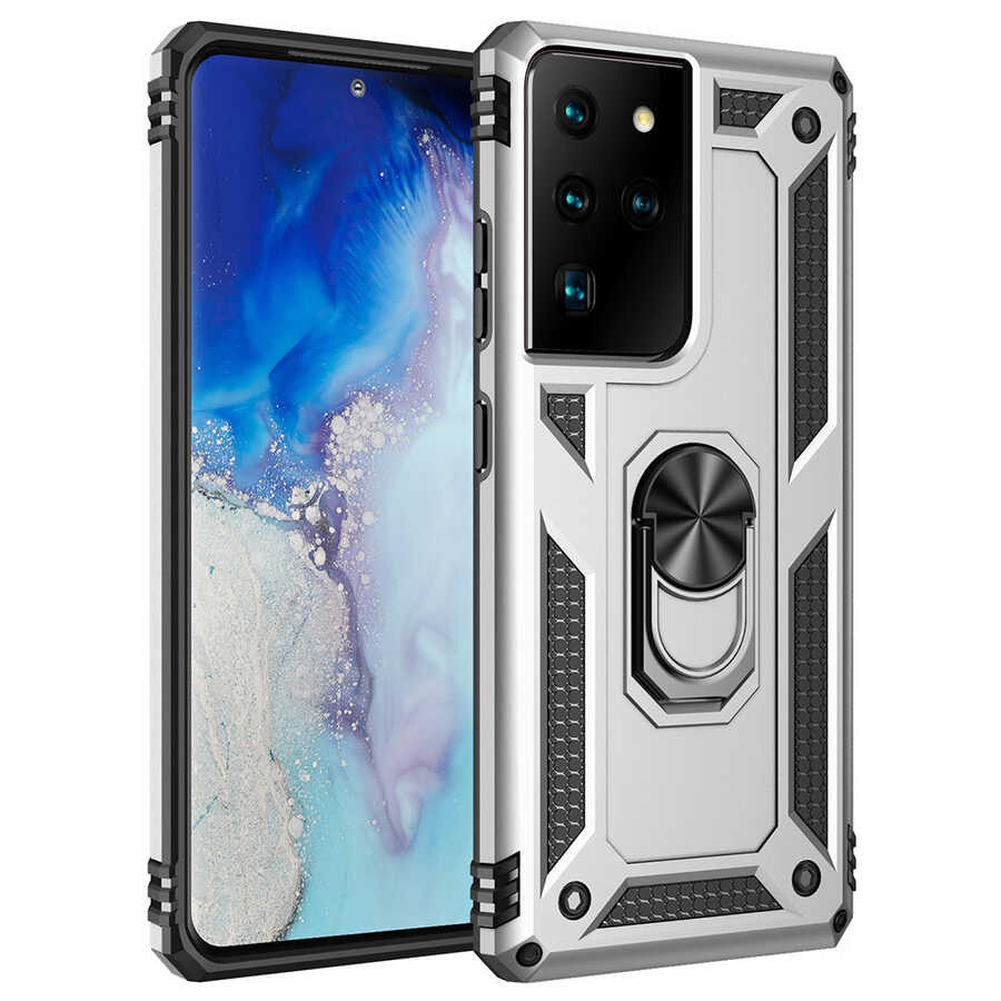 Galaxy S21 Ultra Kılıf NXXA Vega Kapak-Gri