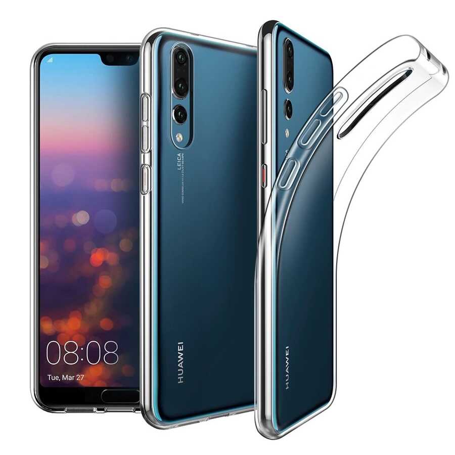 Huawei P20 Pro Kılıf NXXA Süper Silikon Kapak-Renksiz