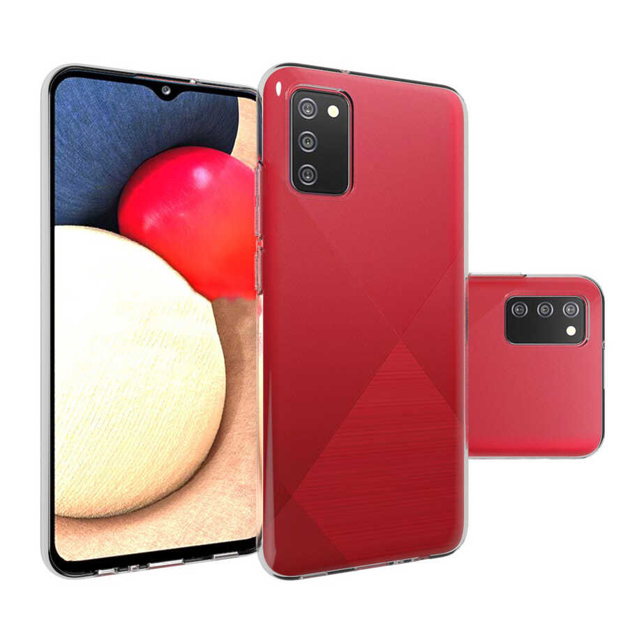 Galaxy A02S Kılıf NXXA Süper Silikon Kapak-Renksiz